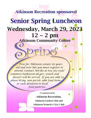 Flyer- 2023 Senior Spring Luncheon